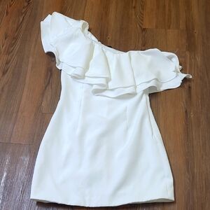 DO+BE One Shoulder Cream Dress
